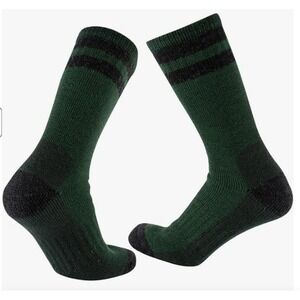 Cerebro Merino Wool Socks for Men, 1 Pair Green/Black New